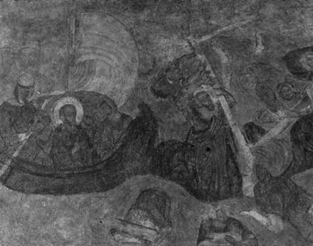 64. Фреска западной стены Трехсвятнтельского придела. 1670