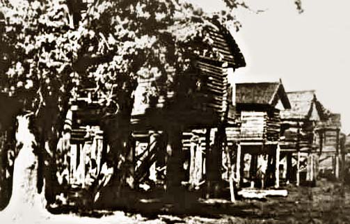 Вежевские бани на сваях Фотография 1935 г.